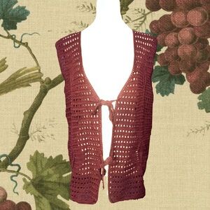 Vtg Crochet Vest